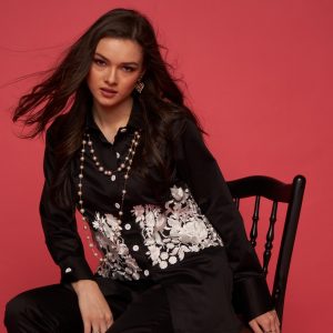 10 Black-1 Giza Cotton Satin Co-Set 176