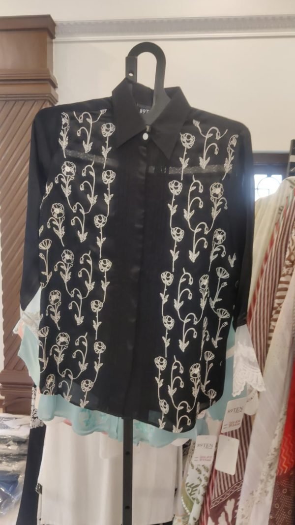 Pleated Emb Shirt R14