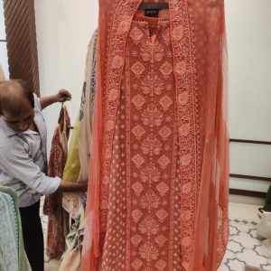 DNO150 Georgette Lucknowi Discharge Print - 150