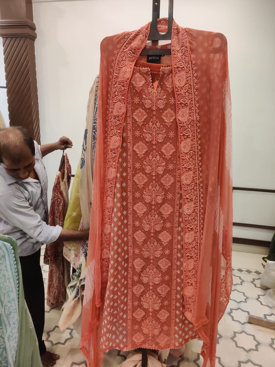 Georgette Lucknowi Discharge Print - 150