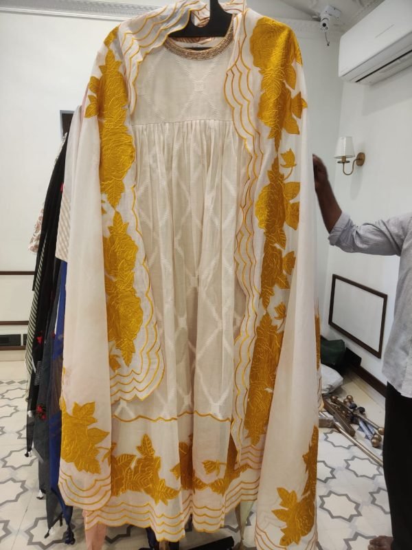 Mall Chanderi Applique Embroidery -177