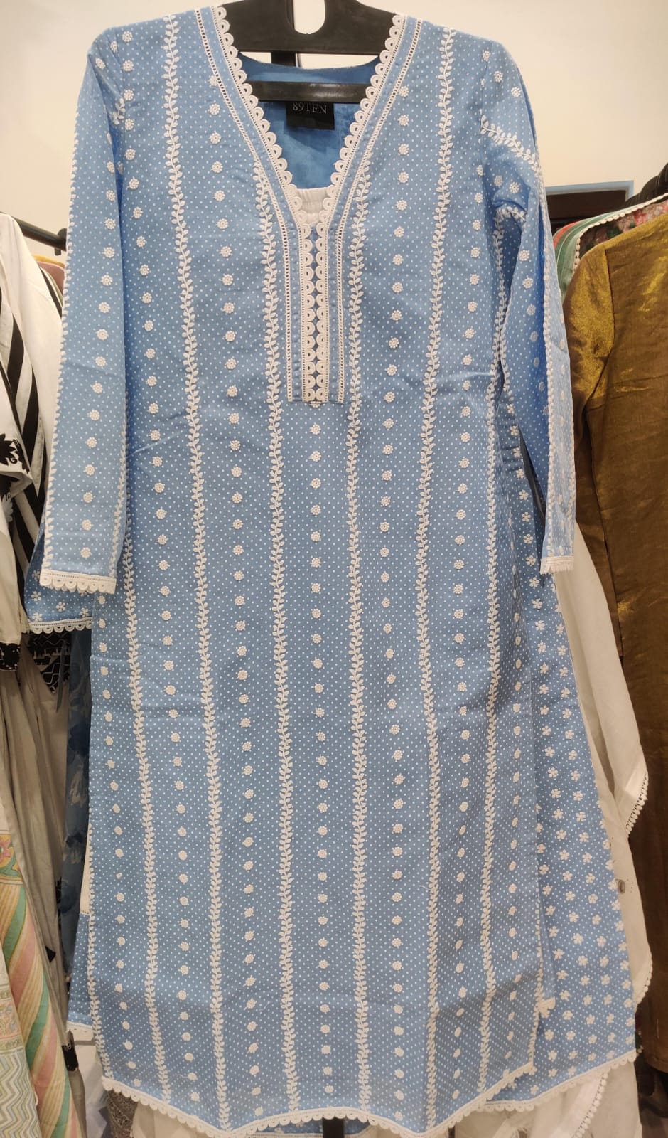 Cotton Embroidery & Mall Hand Print Dup - 199