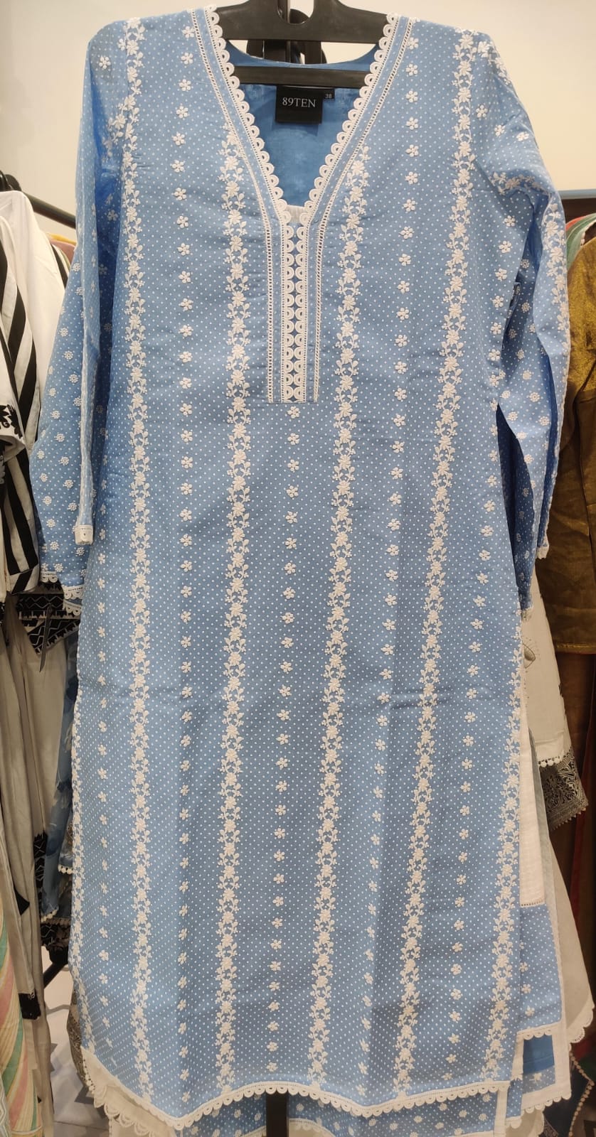 Cotton Embroidery & Mall Hand Print Dup - 201