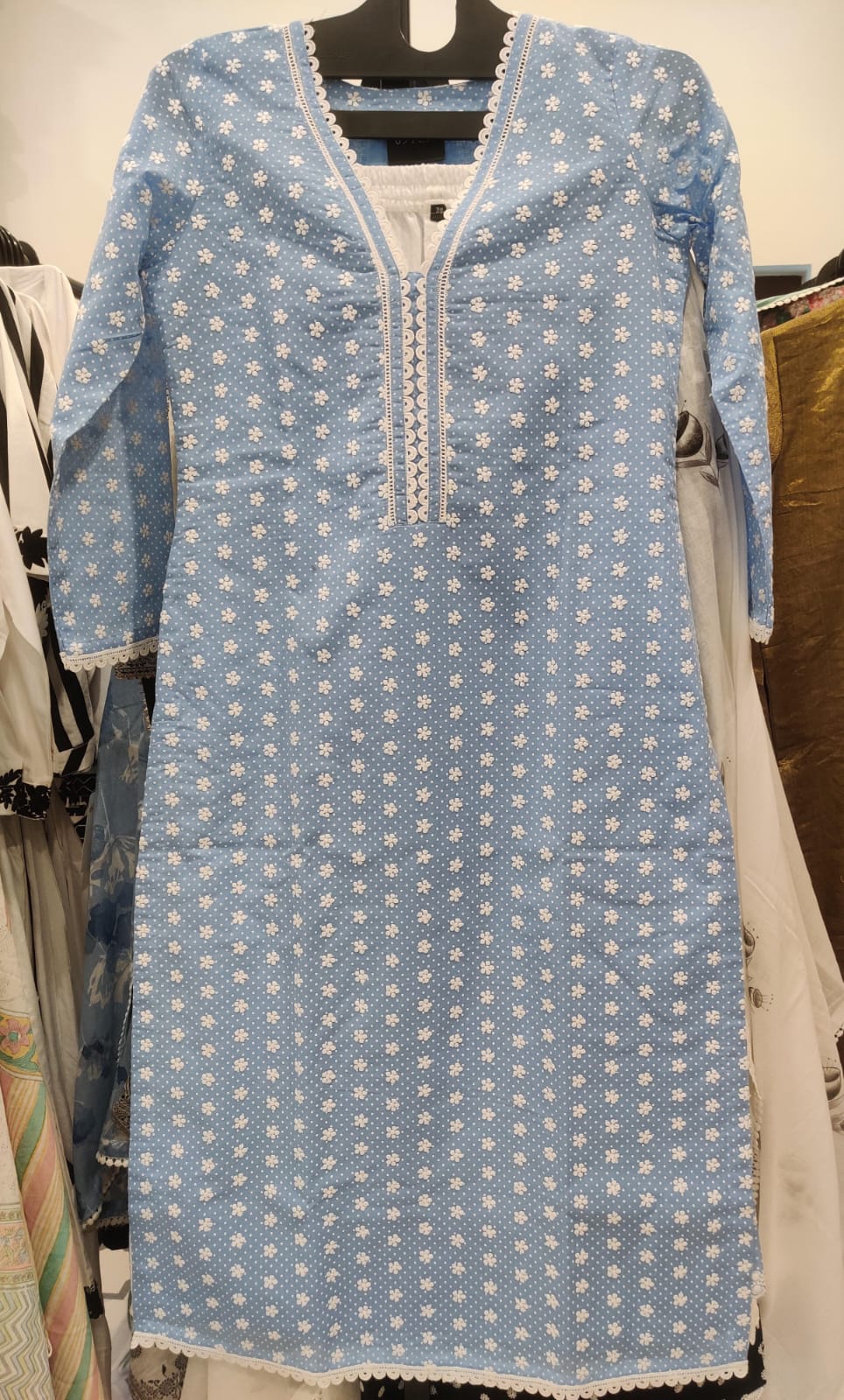 Cotton Embroidery & Mall Hand Print Dup - 202