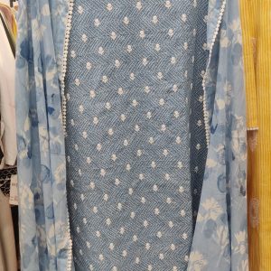 DNO205 Cotton Embroidery Printed Top & Dup - 205