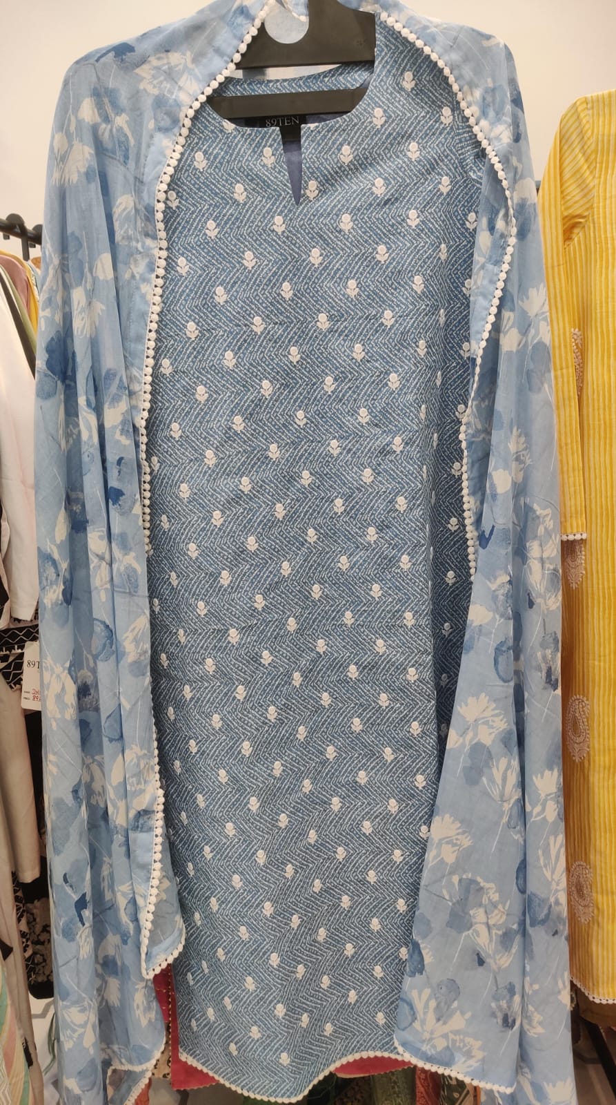 Cotton Embroidery Printed Top & Dup - 205