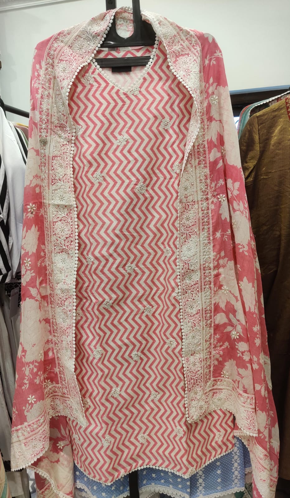 Cotton Print & Lucknowi Embroidery - 207