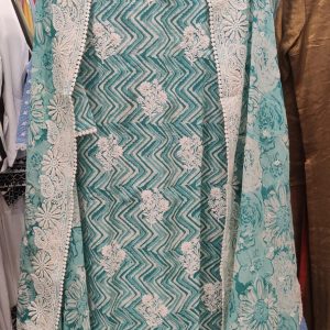 DNO208 Cotton Print & Lucknowi Embroidery - 208