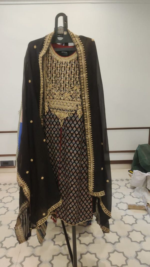 Ajrakh Embroidery Skd - 73