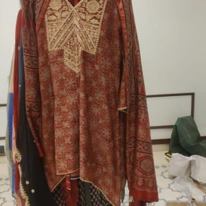 Ajrakh Embroidery Skd - 74