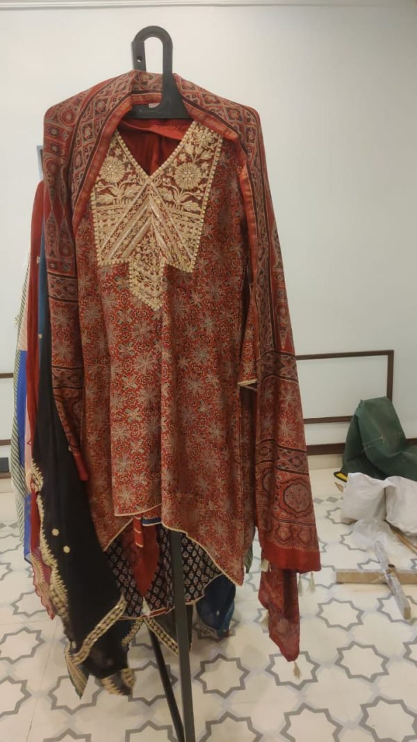 Ajrakh Embroidery Skd - 74