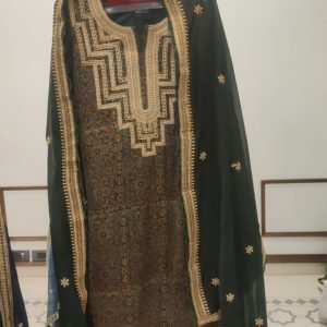 Ajrakh Embroidery Skd - 76