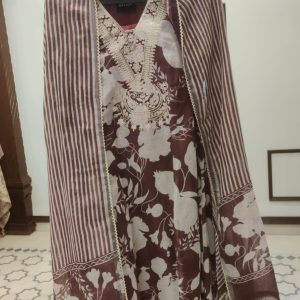 Linen Embroidery Digital Print - 80