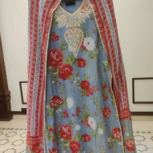 DNO86 Linen Embroidery Digital Print - 86