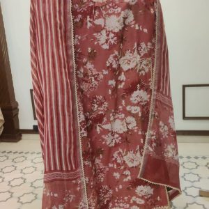 Linen Embroidery Digital Print  - 89