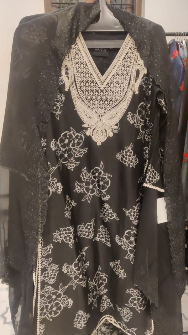 Chanderi Embroidery Digital Print - 93
