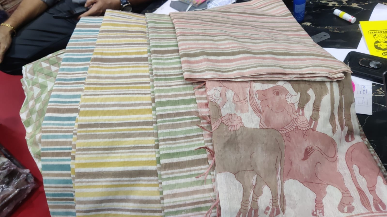 Chanderi slub print - 550B+148